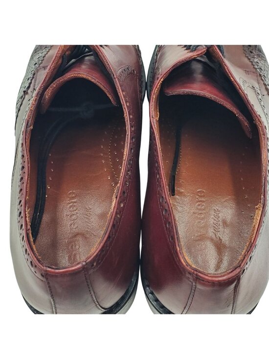 Belvedere Men\'s size 10 Brown Genuine Alligator wingtip Oxford dress shoes main image 9
